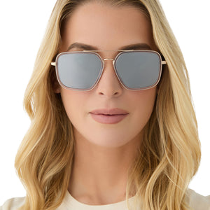 Jordan Navigator Sunglasses | Gold & Silver Mirror | DIFF Eyewear