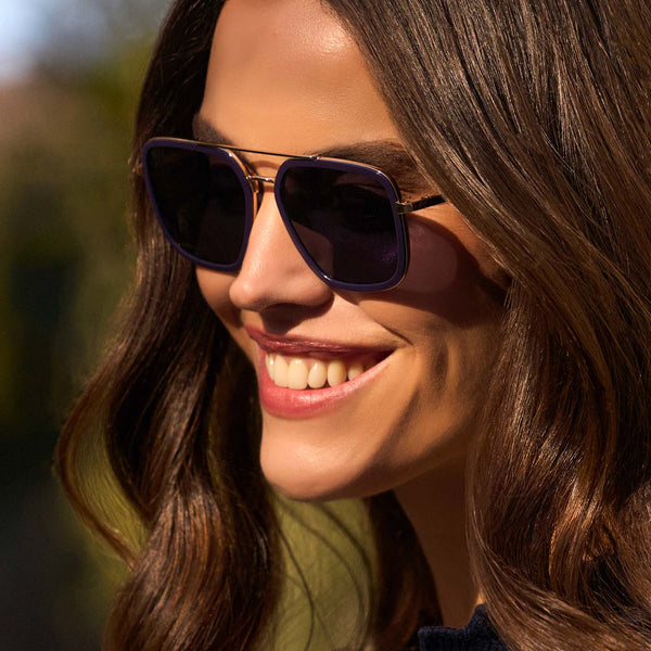 jordan - gold + royal temple tips + midnight + polarized sunglasses 6