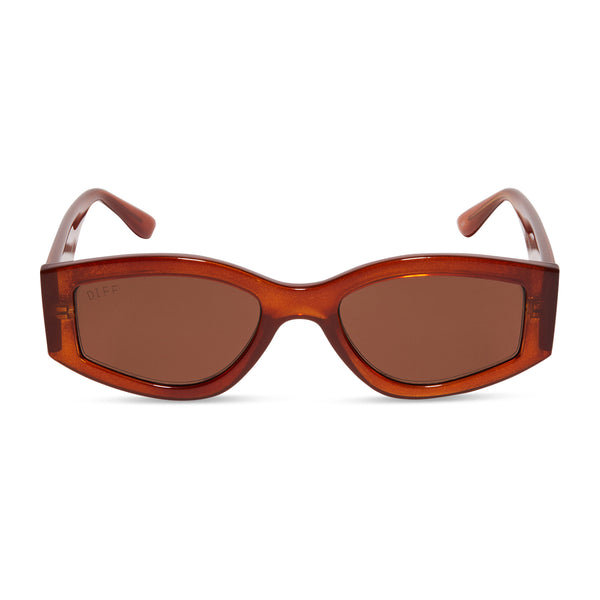 Diff Women’s Kaia Tortoise Shell Sunglasses Kai Round Sunglasses | Cream Tortoise & Grey | DIFF Eyewear main image 2