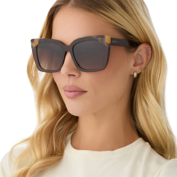 lizzy - whiskey crystal w brown kombu tips + brown gradient + polarized sunglasses 5