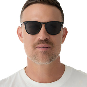 Maxwell XL Square Sunglasses | Black & Grey Polarized | Diff Eyewear