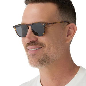 Maxwell Square Sunglasses | Amber Tortoise & Grey Polarized  display picture 1