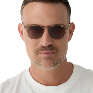 MAXWELL - VINTAGE CRYSTAL + BROWN GRADIENT POLARIZED SUNGLASSES