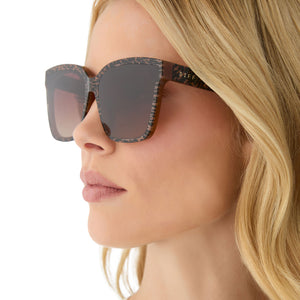 Women\'s Leopard Print Square Sunglasses NEW - Gradient Lenses Leopard Print Square Sunglasses Women Tortoise Shell Brown  main image 3