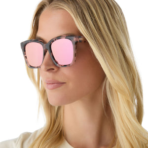 Meredith Square Sunglasses | Himalayan Tort & Pink Mirror  display picture 1