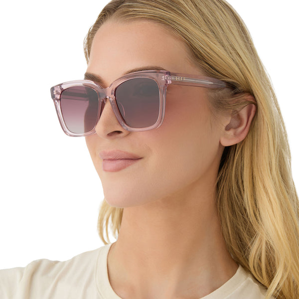 meredith - light pink crystal + wine gradient sunglasses 7