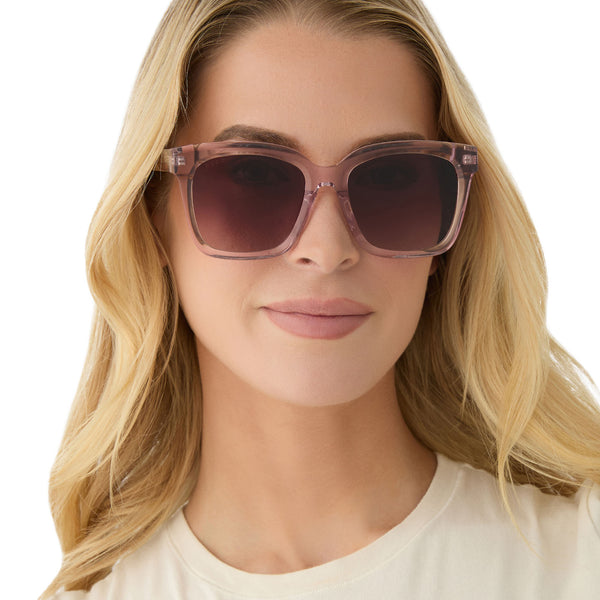 meredith - light pink crystal + wine gradient sunglasses 6
