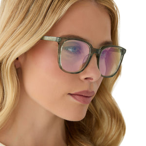 Parker Square Glasses | Cool Matcha | DIFF Eyewear