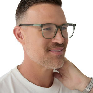 Parker Square Glasses | Cool Matcha | DIFF Eyewear