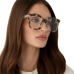 Crystal Style(クリスタイル) Meredith Square Prescription Glasses | Cream Tortoise | DIFF Eyewear
