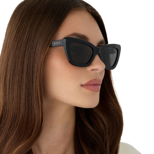 Adriana Cateye Sunglasses | Black & Grey | DIFF Eyewear display picture 2