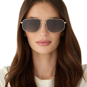 Charley Navigator Sunglasses | Gold & Aloe Green Gradient | DIFF