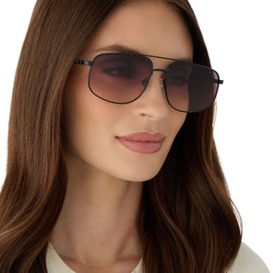 Charley Navigator Sunglasses | Black & Twilight Gradient | DIFF