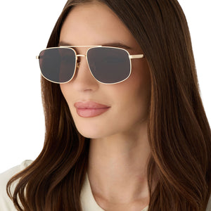 Charley Navigator Sunglasses | Gold & Brown | DIFF Eyewear
