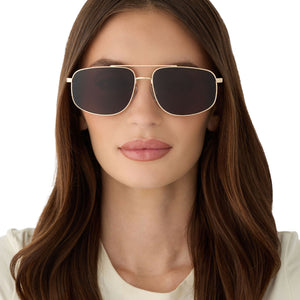 Charley Navigator Sunglasses | Gold & Brown | DIFF Eyewear