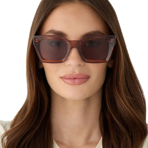 Greer Square Sunglasses | Café Ole & Brown | DIFF Eyewear