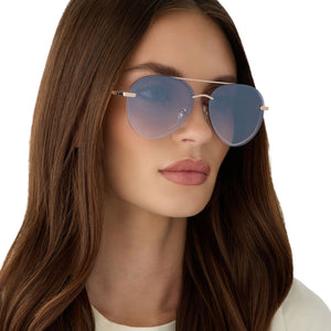 Lenox XS Aviator Sunglasses | Gold & Slate Gradient Flash | DIFF