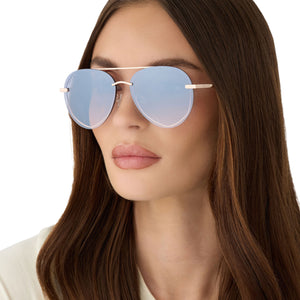Lenox XS Aviator Sunglasses | Gold & Slate Gradient Flash | DIFF