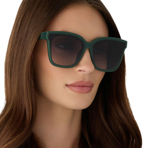 Meredith II Square Sunglasses | Green & Grey Gradient | DIFF  display picture 1