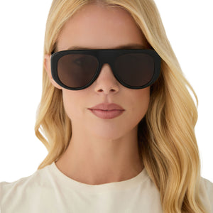 Morgan Shield Sunglasses | Black & Brown | DIFF Eyewear