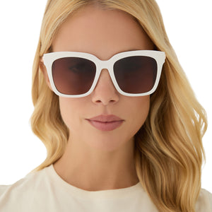 Bella Square Sunglasses | White Cloud & Brown Gradient  display picture 1