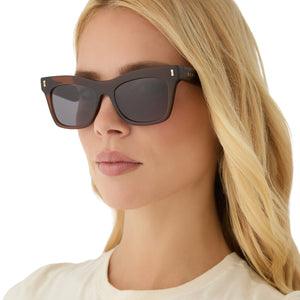 Bradley Cateye Sunglasses | Whiskey Brown & Grey | DIFF Eyewear