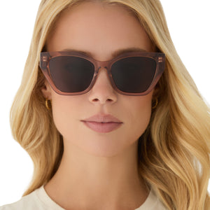 DIFF Eyewear Evie Polarized Sunglasses in Cafe Ole New Womens Sunnies Evie Cateye Sunglasses | Café Ole & Brown | DIFF Eyewear main image 2