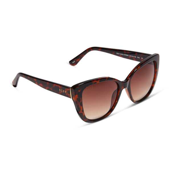 rae - dark tortoise + brown gradient sunglasses 1