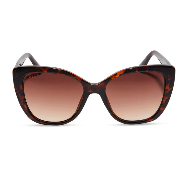 rae - dark tortoise + brown gradient sunglasses