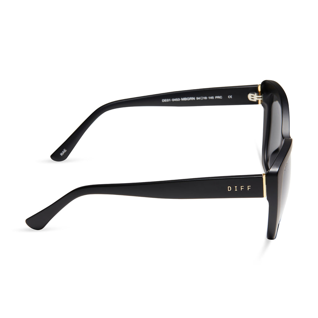 Rae Matte Black + Grey Sunglasses | DIFF Eyewear