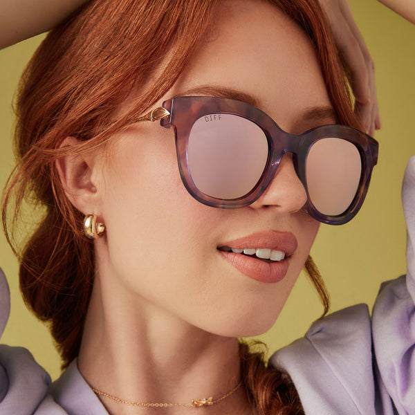 disney princess - rapunzel + marbled floral + rose pink + polarized sunglasses 1