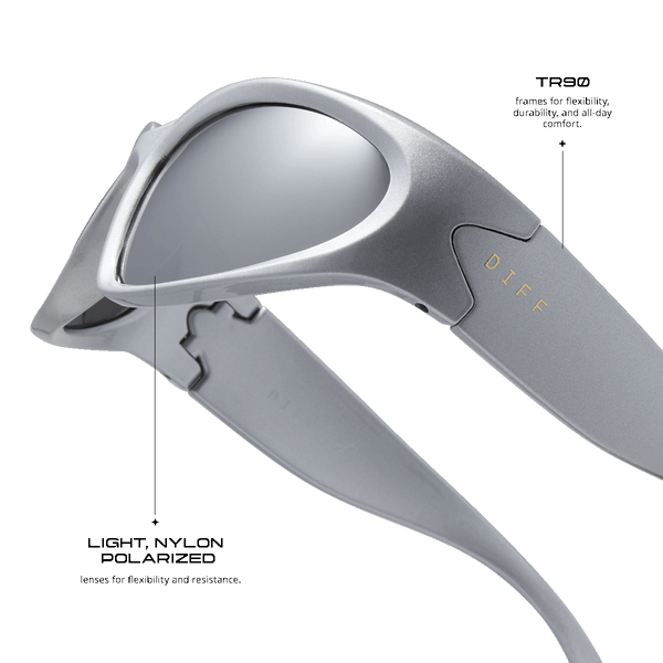 side out - silver + silver mirror + polarized sunglasses 2