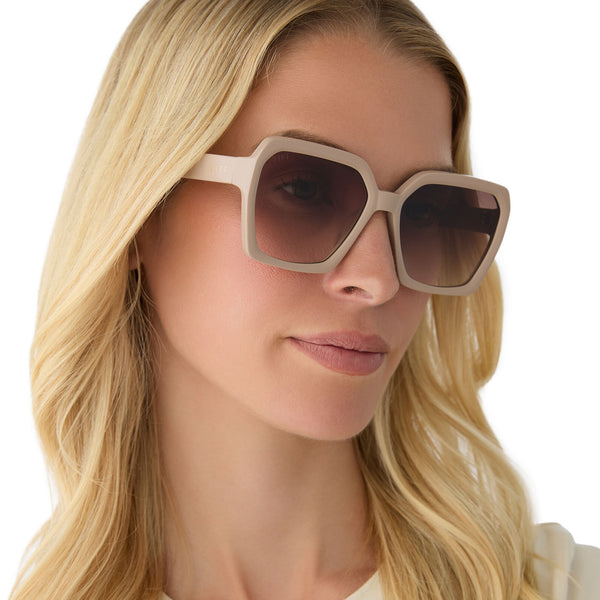 sloane - almond + brown gradient sunglasses 5
