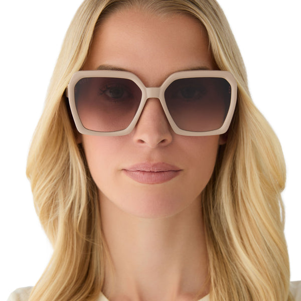 sloane - almond + brown gradient sunglasses 1