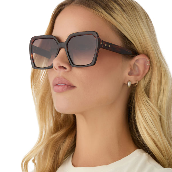 sloane - sequoia tortoise + brown gradient sunglasses 5