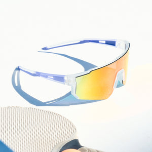 Heat Shield Sunglasses | Crystal Clear & Rainbow Mirror | DIFF Eyewear