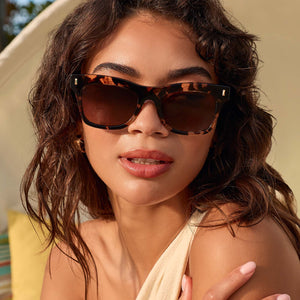 Bradley Cateye Sunglasses | Espresso Tort & Brown Gradient | DIFF