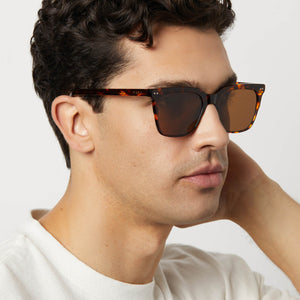 Billie XL Square Sunglasses | Rich Tortoise & Brown Polarized