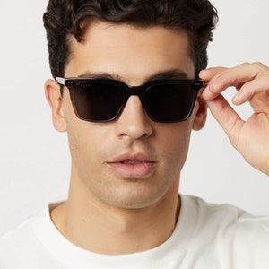 Billie Square Sunglasses | Black Smoke Crystal & Grey  display picture 1