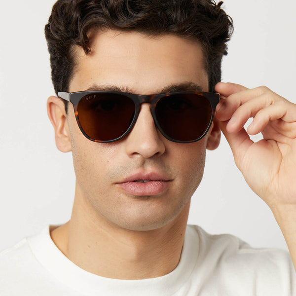 darren - matte rich tortoise + brown + polarized sunglasses 1
