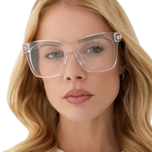 Bella Square Glasses | Crystal & Blue Light Technology | DIFF Eyewear