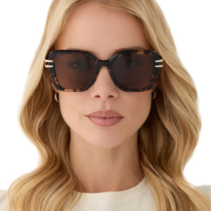 Dasha Square Sunglasses | Espresso Tortoise + Gold & Brown | DIFF