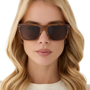 Gino XL Square Sunglasses | Longhorn & Brown | DIFF Eyewear