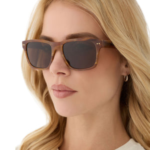 Gino XL Square Sunglasses | Longhorn & Brown | DIFF Eyewear