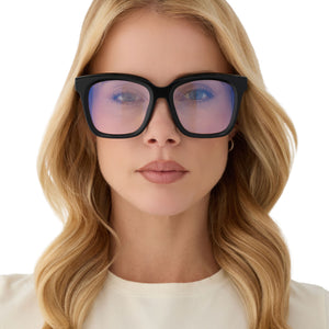 Meredith Square Glasses | Black | DIFF Eyewear
