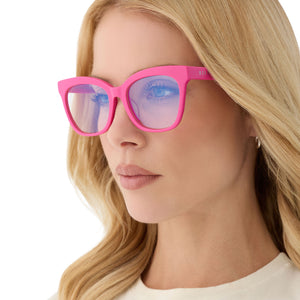 Winston Square Glasses | Bright Pink | DIFF Eyewear display picture 3