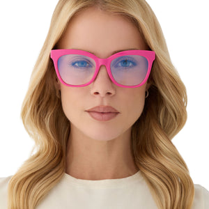 Winston Square Glasses | Bright Pink | DIFF Eyewear display picture 1
