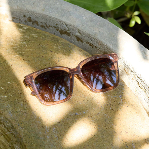 meredith - café ole + brown gradient + polarized sunglasses 6