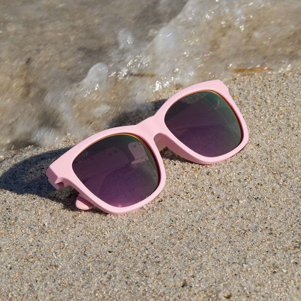 storm - matte baby pink + sherbert rainbow mirror + polarized sunglasses 6
