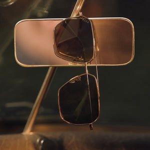 Berkely Navigator Sunglasses | Gold & Green Gradient | DIFF Eyewear